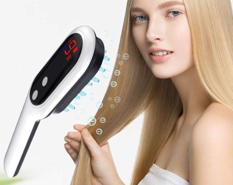 Electric Head Massager Magnetic Therapy Hair Growth Comb Blue Red Light Scalp Massage Brush Relieve Fatigue Pressure LED Display Electric Head Massager Magnetic Therapy Hair Growth Comb Blue Red Light Scalp Massage Brush Relieve Fatigue Pressure LED Display